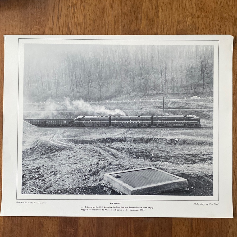 Don Wood Collection Pennsylvania Railroad Company Black & White Train Photograph